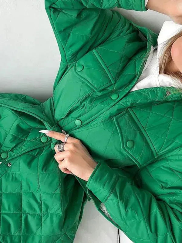Drune | Schickes lockeres Damen-Stepphemdjacke