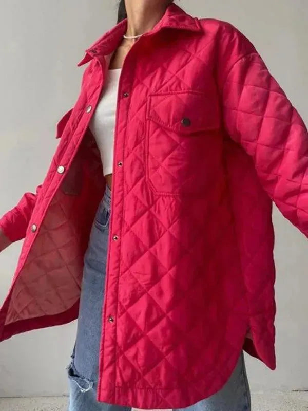 Drune | Schickes lockeres Damen-Stepphemdjacke