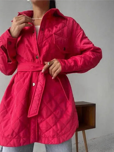Drune | Schickes lockeres Damen-Stepphemdjacke