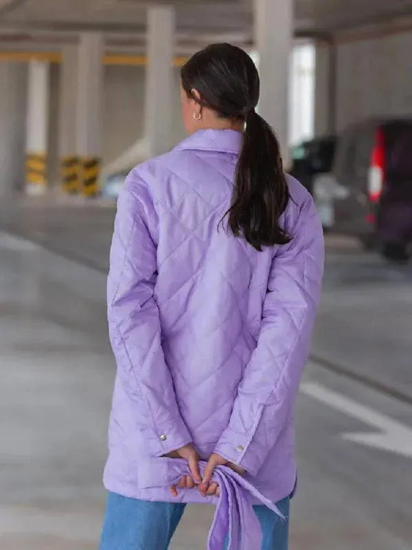 Drune | Schickes lockeres Damen-Stepphemdjacke