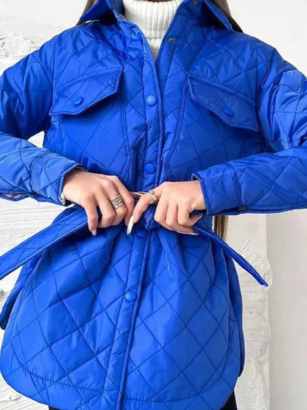Drune | Schickes lockeres Damen-Stepphemdjacke