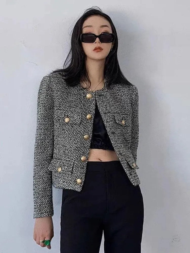 Drune | Schicke Multipocket Damen Tweedjacke