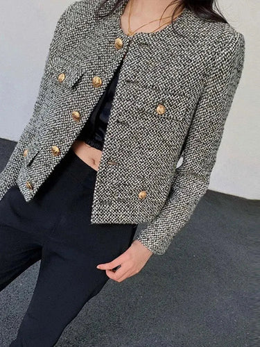 Drune | Schicke Multipocket Damen Tweedjacke