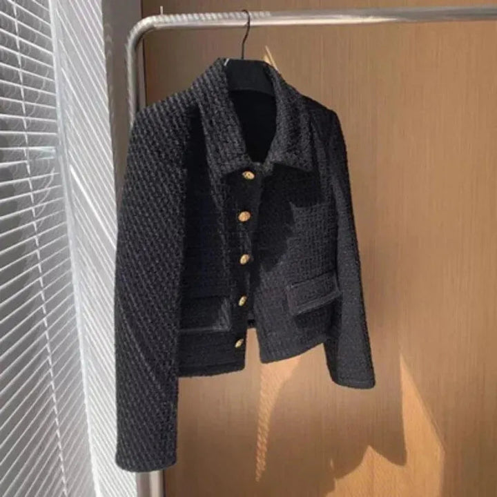 Drune | Chic Vintage Cropped Tweed Jacke Frauen