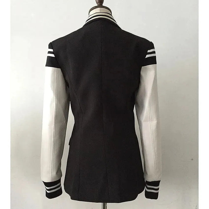 Drune | Chloe Patchwork Leder Varsity Blazer Damen - Freizeit - Patchwork