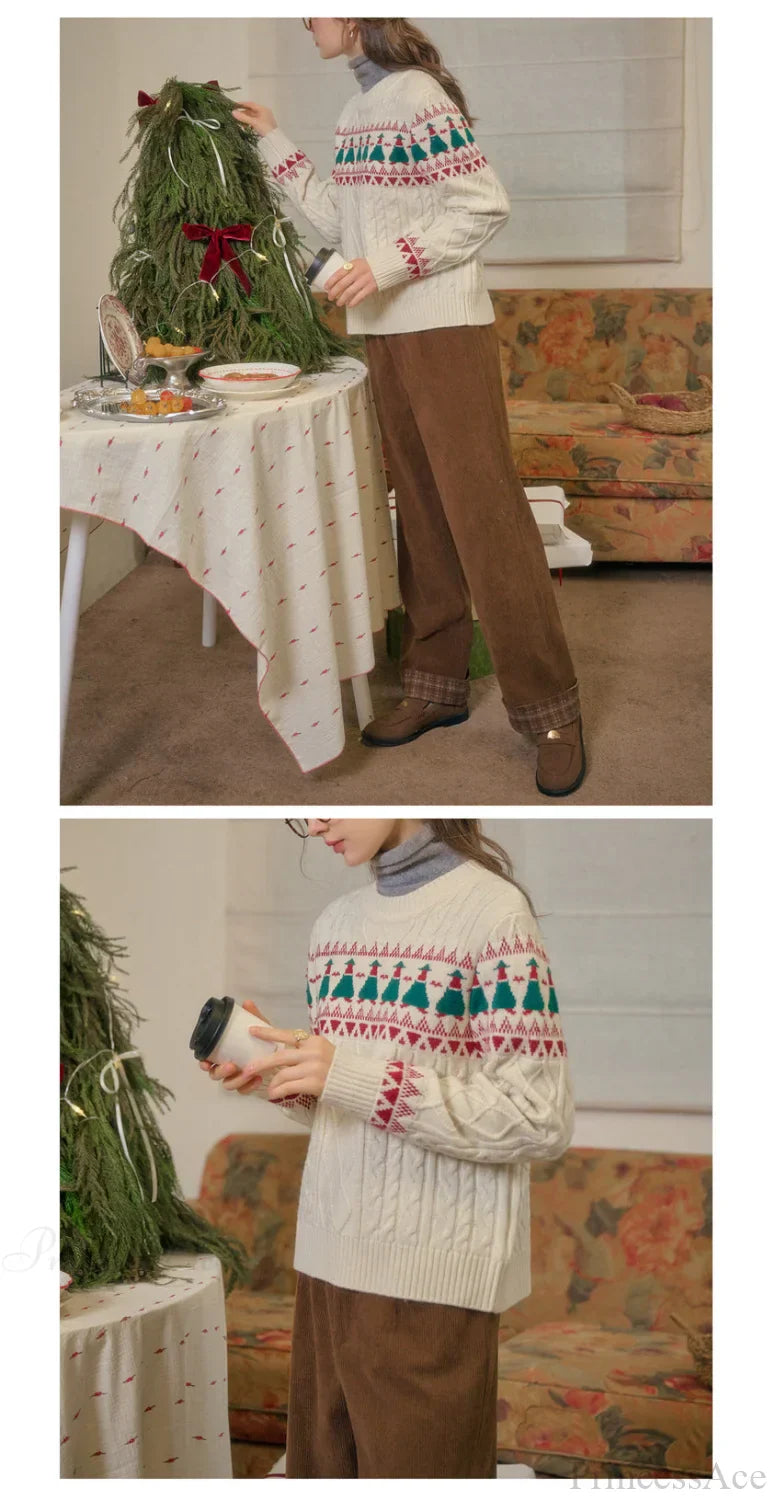 Drune | Weihnachtsbaum Vintage Fair Isle Pullover