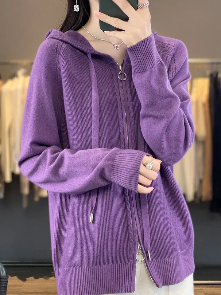 Drune | Luxuriöser Kapuzen-Cardigan