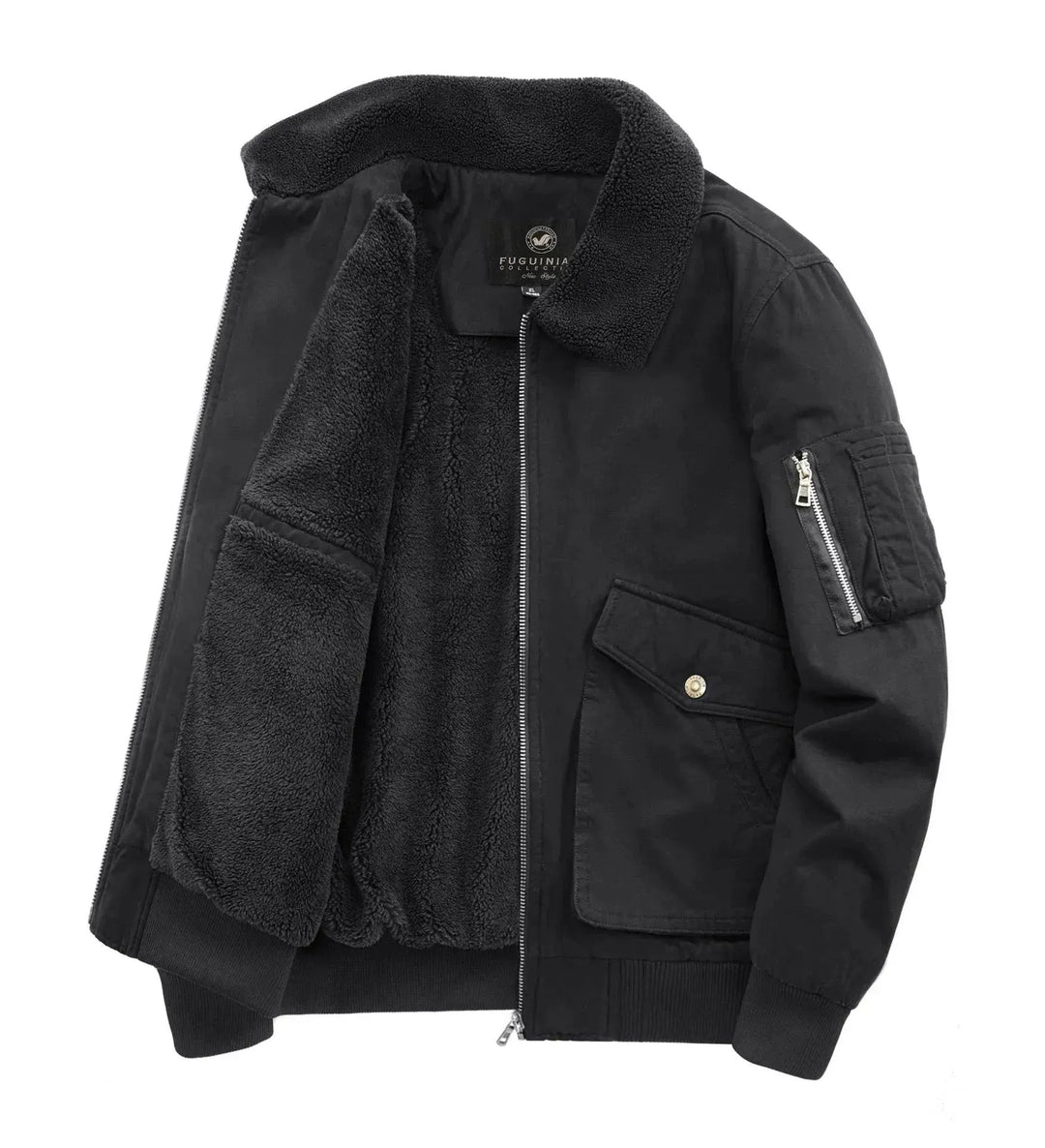 Drune | Klassische Fleece Männer Winterjacke