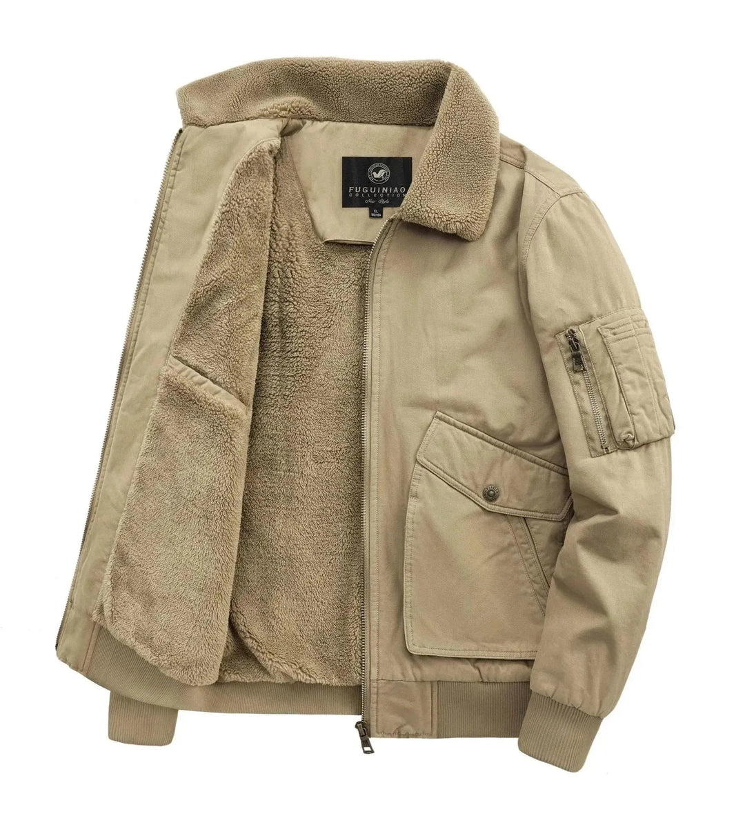 Drune | Klassische Fleece Männer Winterjacke