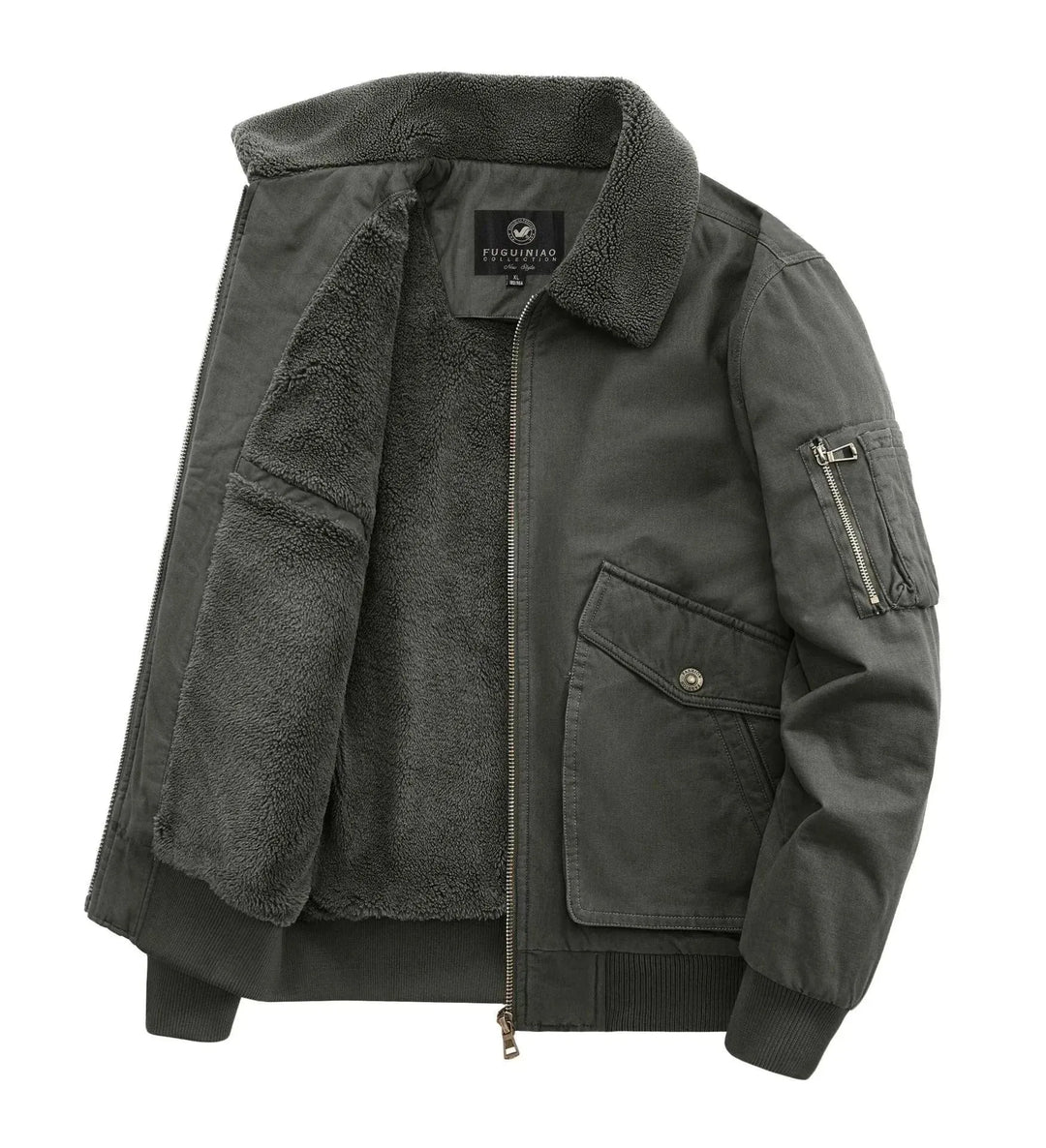 Drune | Klassische Fleece Männer Winterjacke