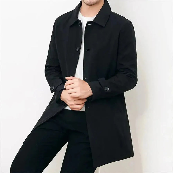 Drune | Klassischer einreihiger Herren-Trenchcoat