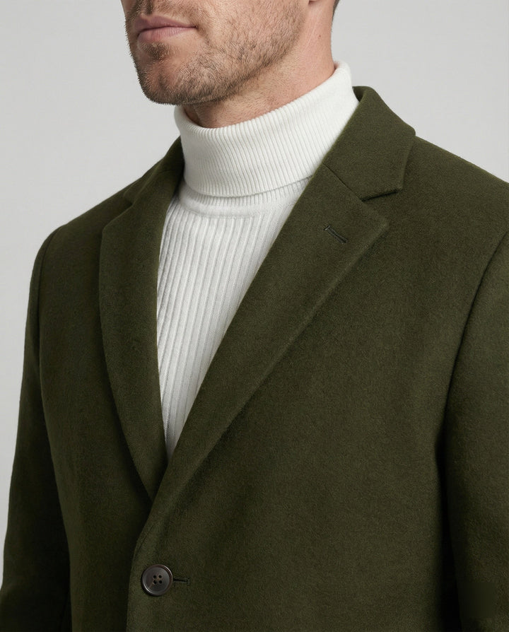 Herren eleganter Longblazer mit modernem Schnitt und doppelter Knopfreihe Drune