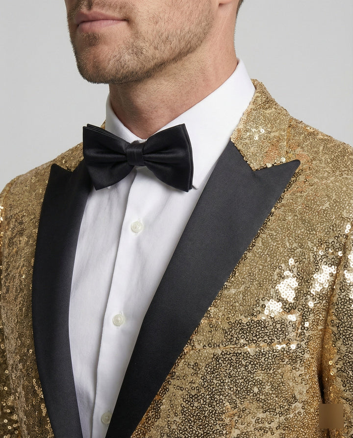 Drune | Glänzender Herren Pailletten Blazer