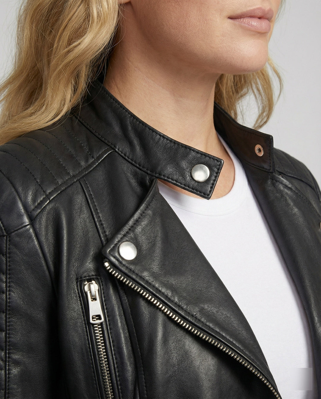 Drune | Damen Lederjacke Stilvoll Zeitlos