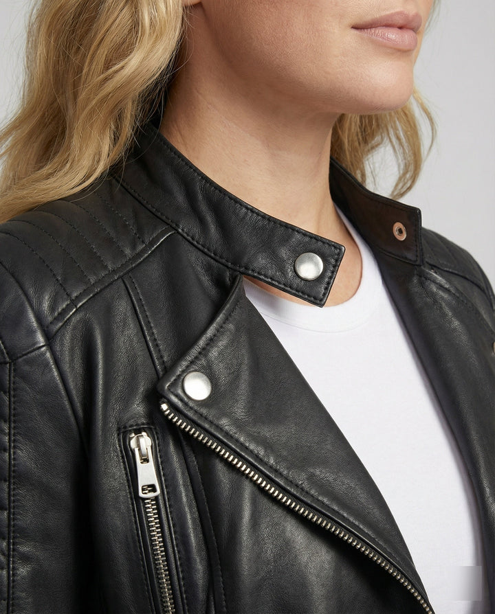 Drune | Damen Lederjacke Stilvoll Zeitlos