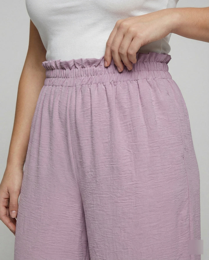 Damen Culotte-Hosen mit weitem Bein und elastischem Bund Drune