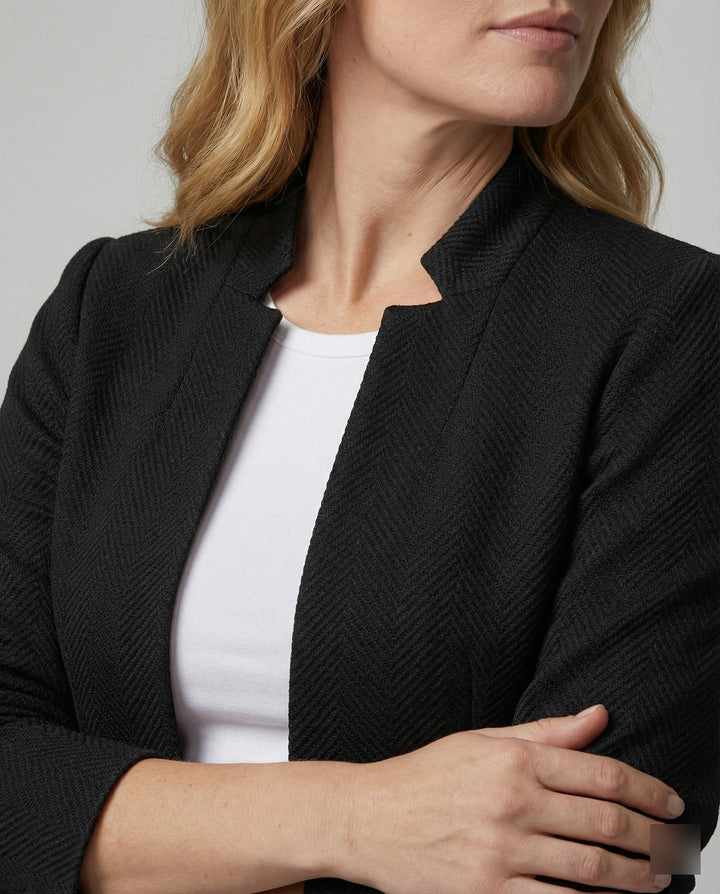 Damen Blazer ärmellos Hahnentritt