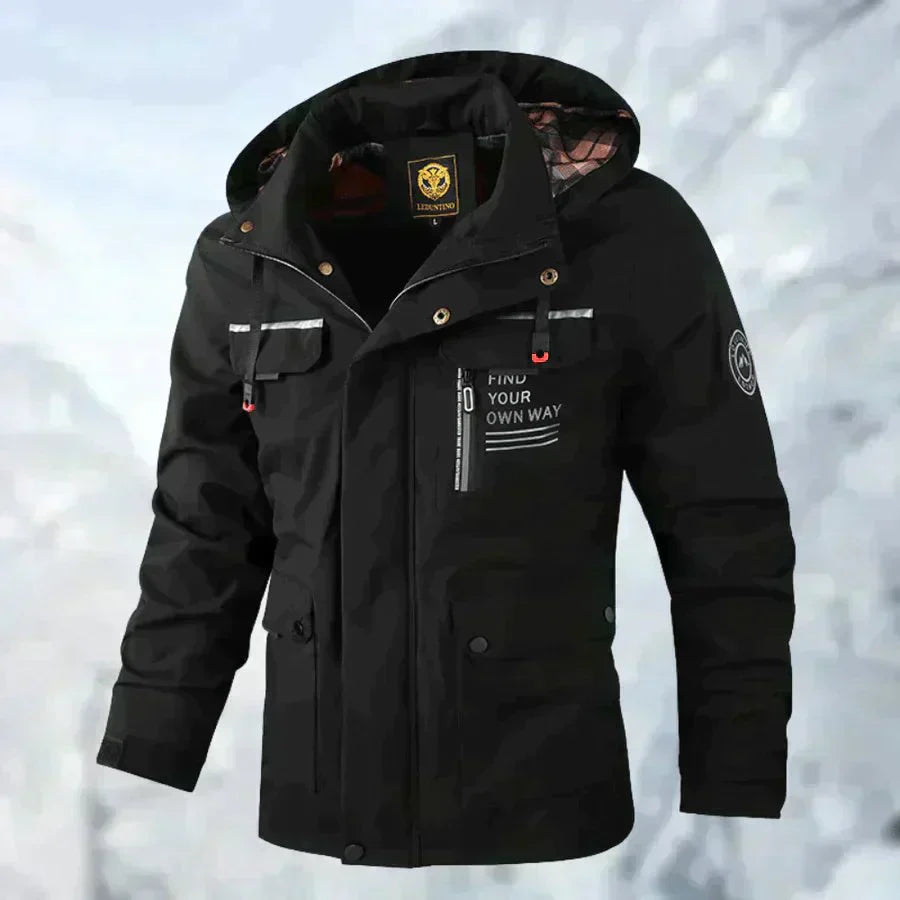 Drune | Herren Winterjacke - Mit Kapuze und Klappentaschen