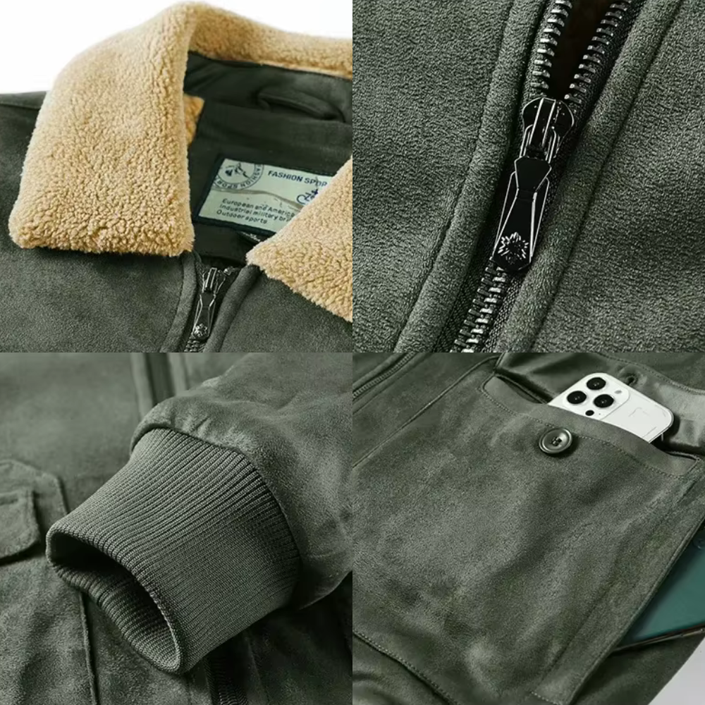 Drune | Thicken Fleece Bomberjacke