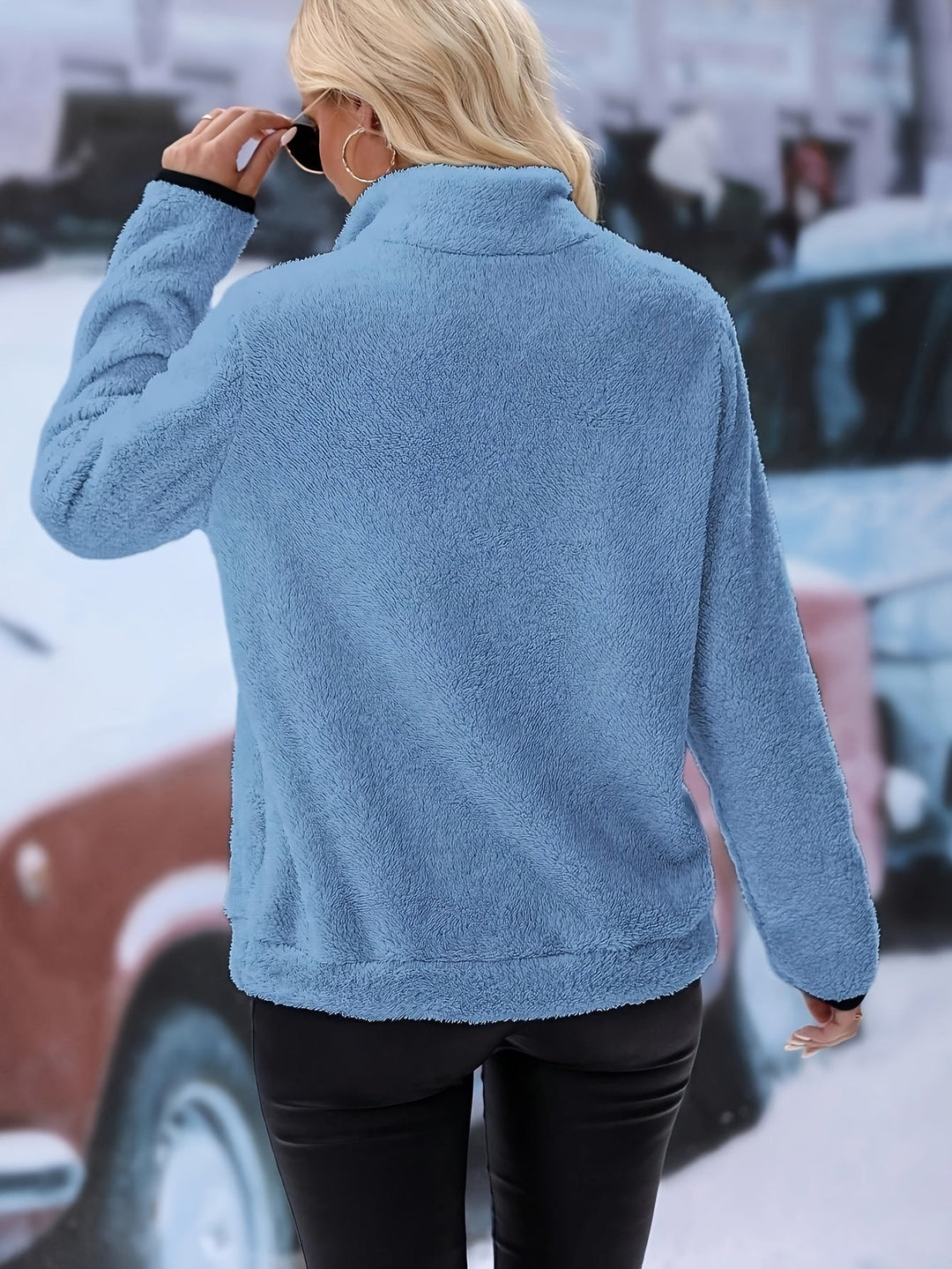 Drune | Farbiges Halb-Reißverschluss Sweatshirt
