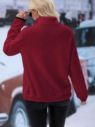Drune | Farbiges Halb-Reißverschluss Sweatshirt