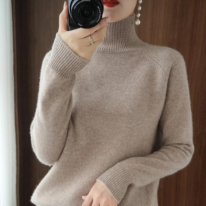 Drune | warmer Strickpullover mit hohem Kragen für Damen
