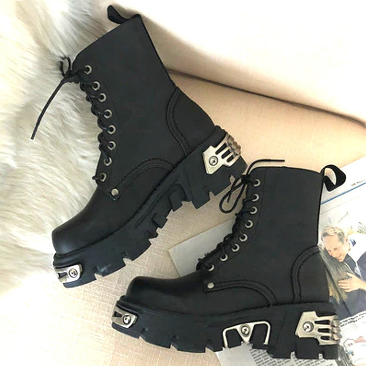 Drune | Damen Stiefeletten Damen Motorradstiefel