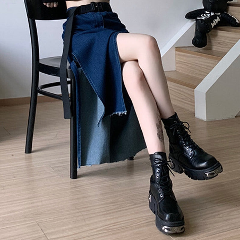 Drune | Damen Stiefeletten Damen Motorradstiefel