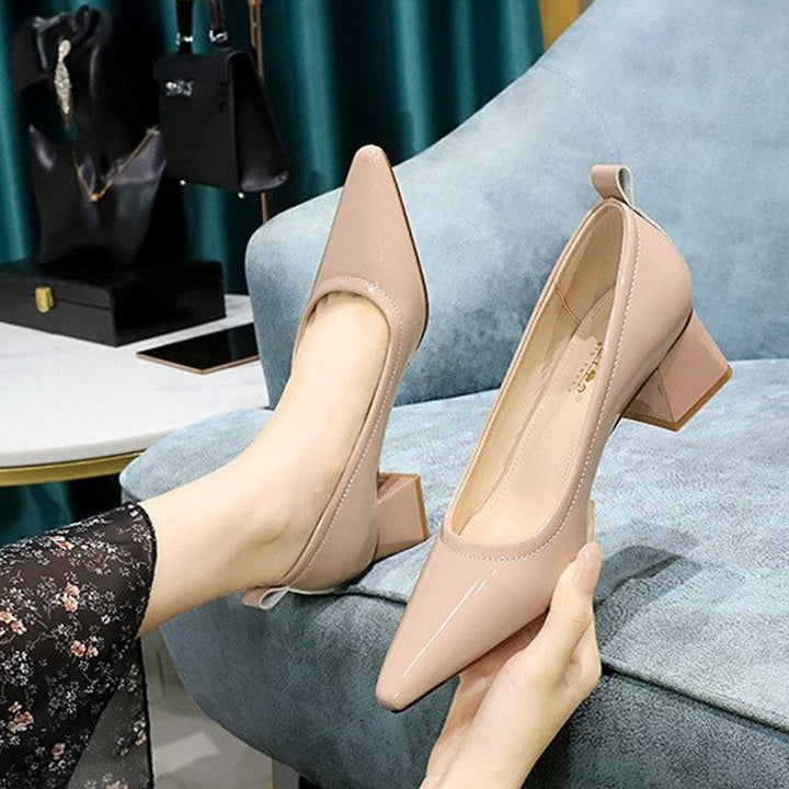 Drune | Damen High Heels Spitz Professionelle OL Damen Schuhe 4.5cm