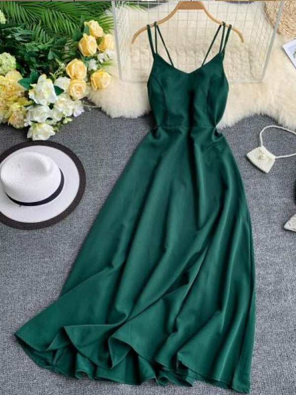 Drune | Smaragdgrünes Maxi Kleid Baumwollspitze Trägerlos Lang Frauen Sexy Kleid