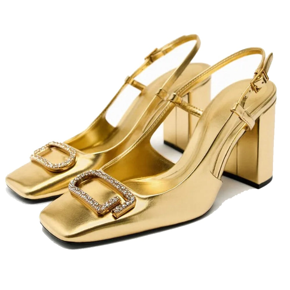 Drune | Elegante Damen Sling Back Schuhe Moderne Büro High Heels