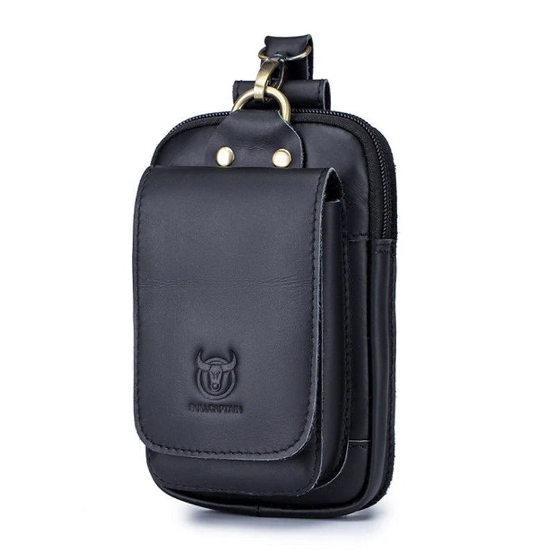 Drune | Hochwertige Leder 7 Zoll Telefon Geschenk Gürtel Tasche
