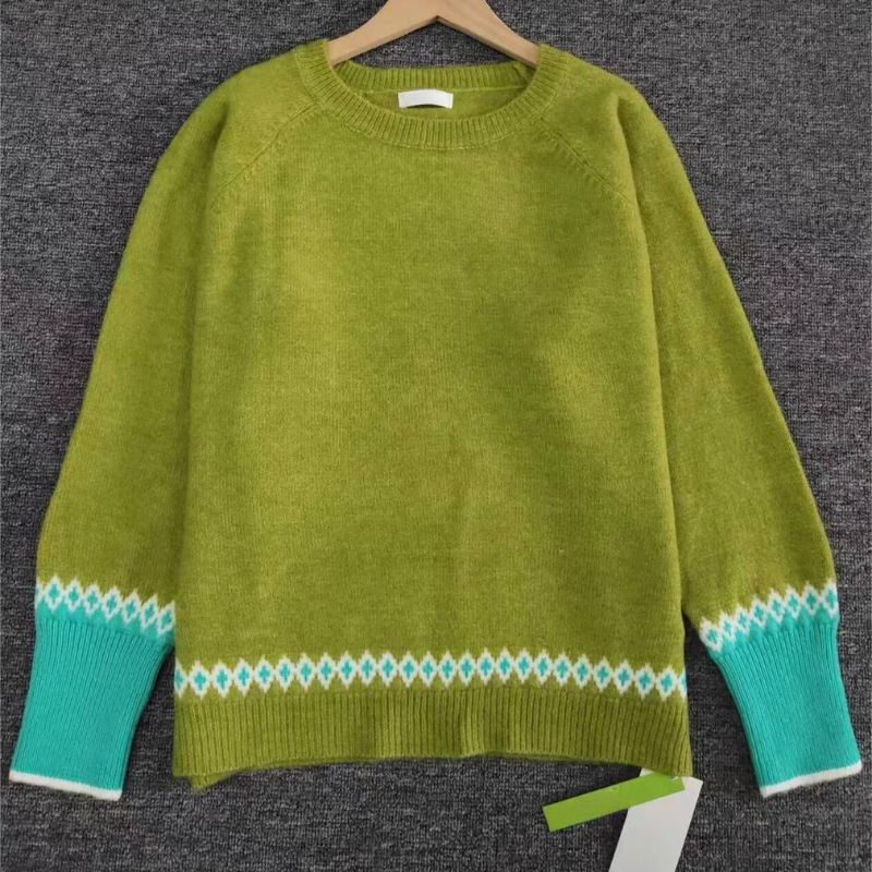 Drune | Bequemer grüner Damenpullover
