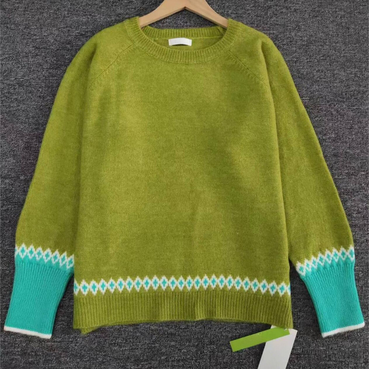 Drune | Bequemer grüner Damenpullover
