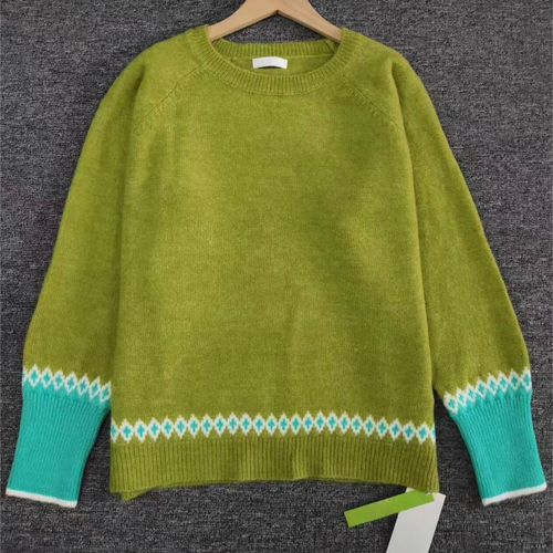 Drune | Bequemer grüner Damenpullover