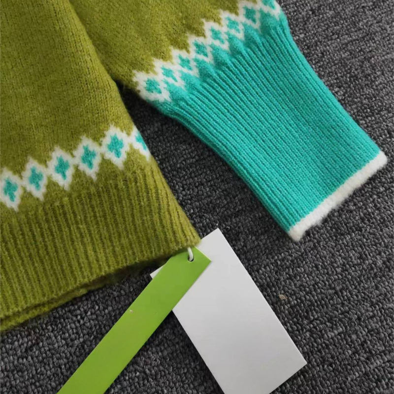 Drune | Bequemer grüner Damenpullover