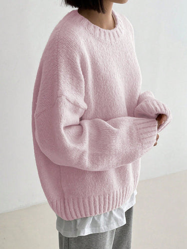 Drune | Bequemer pinker Damenpullover