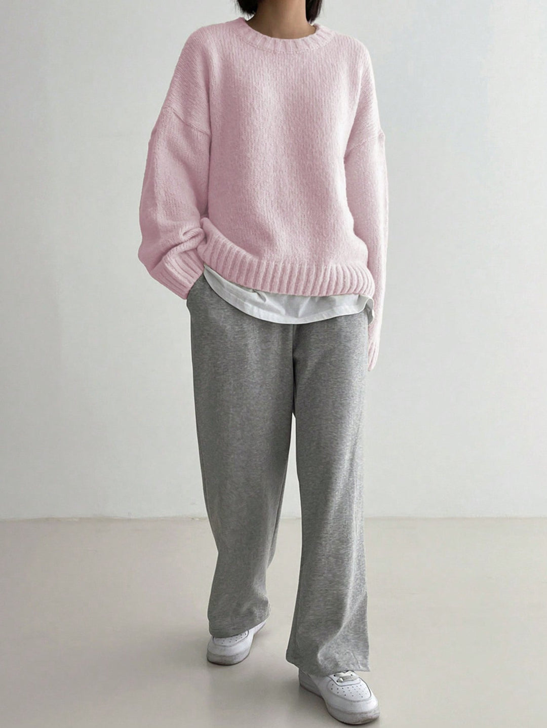 Drune | Bequemer pinker Damenpullover
