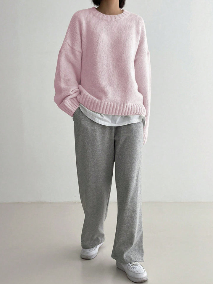 Drune | Bequemer pinker Damenpullover