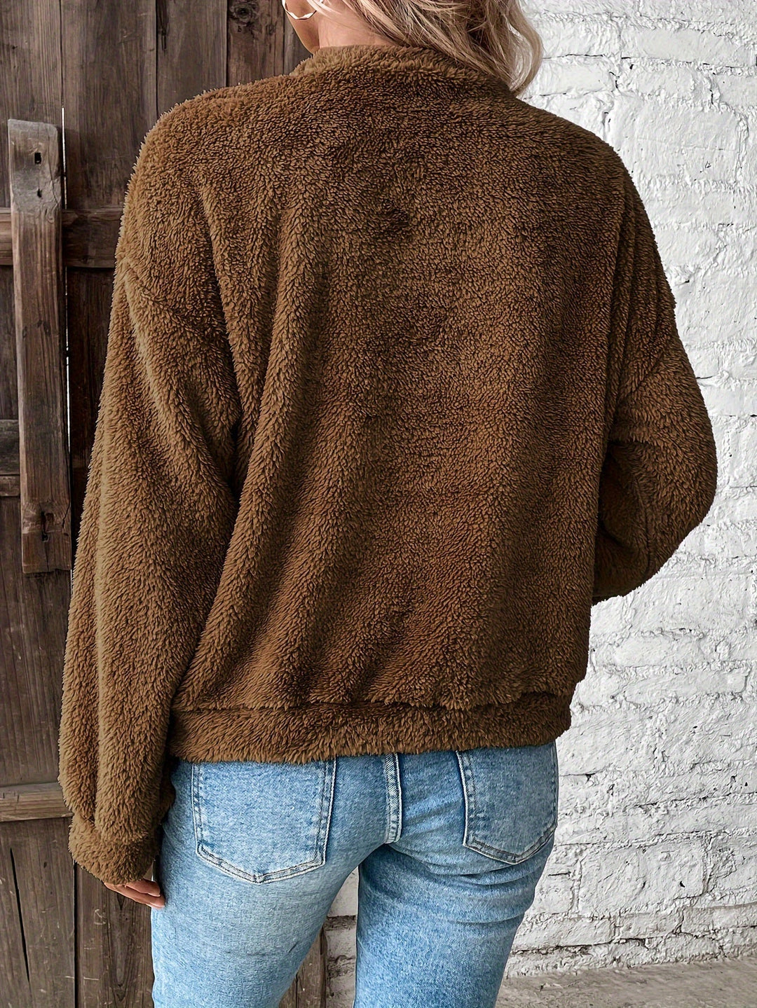Drune | Bequemes Teddy Pullover Sweatshirt