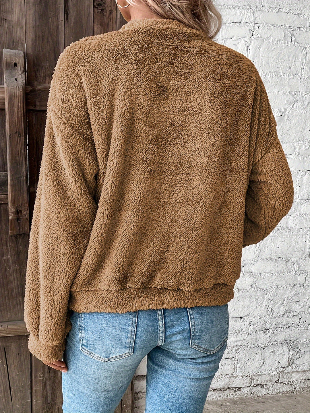Drune | Bequemes Teddy Pullover Sweatshirt