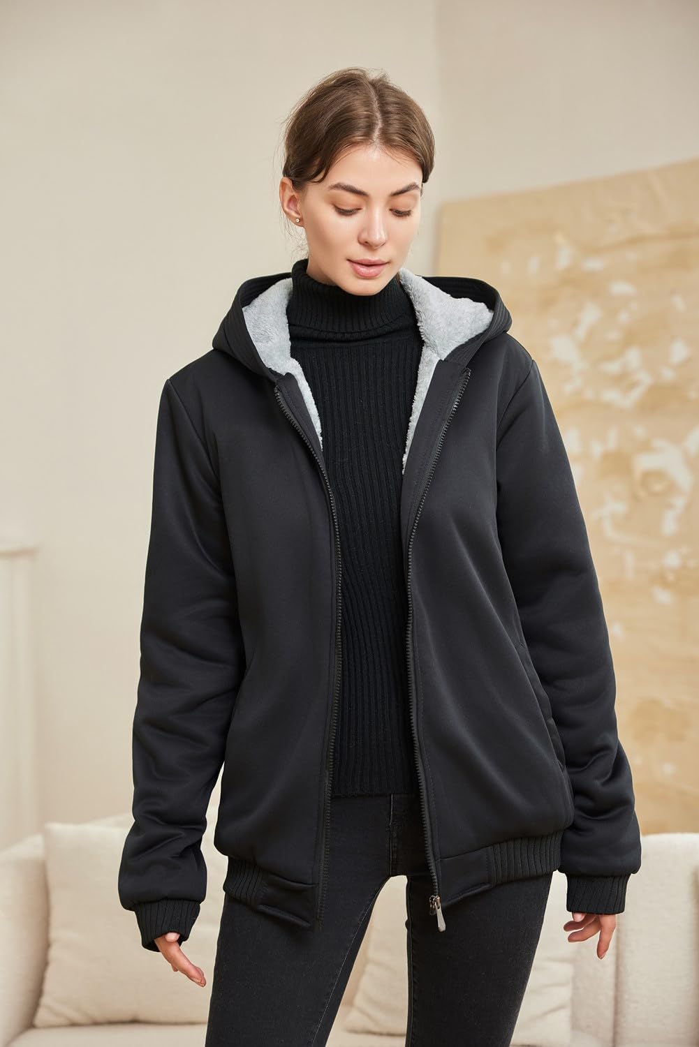 Drune | Bequeme Damen Winter Fleecejacke