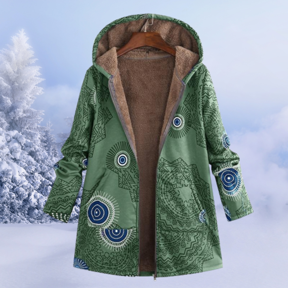 Drune | Bequeme Damen Winterjacke mit Blumenmuster