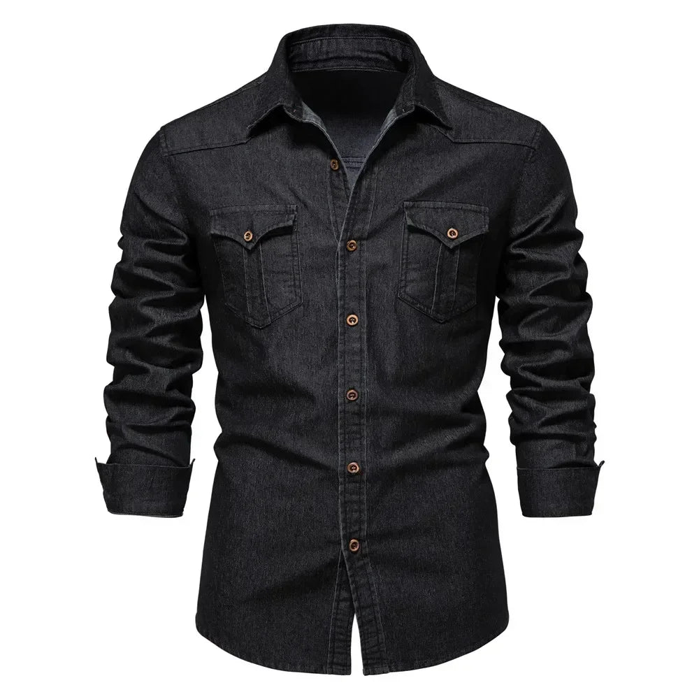 Drune | Baumwoll Denim Hemd