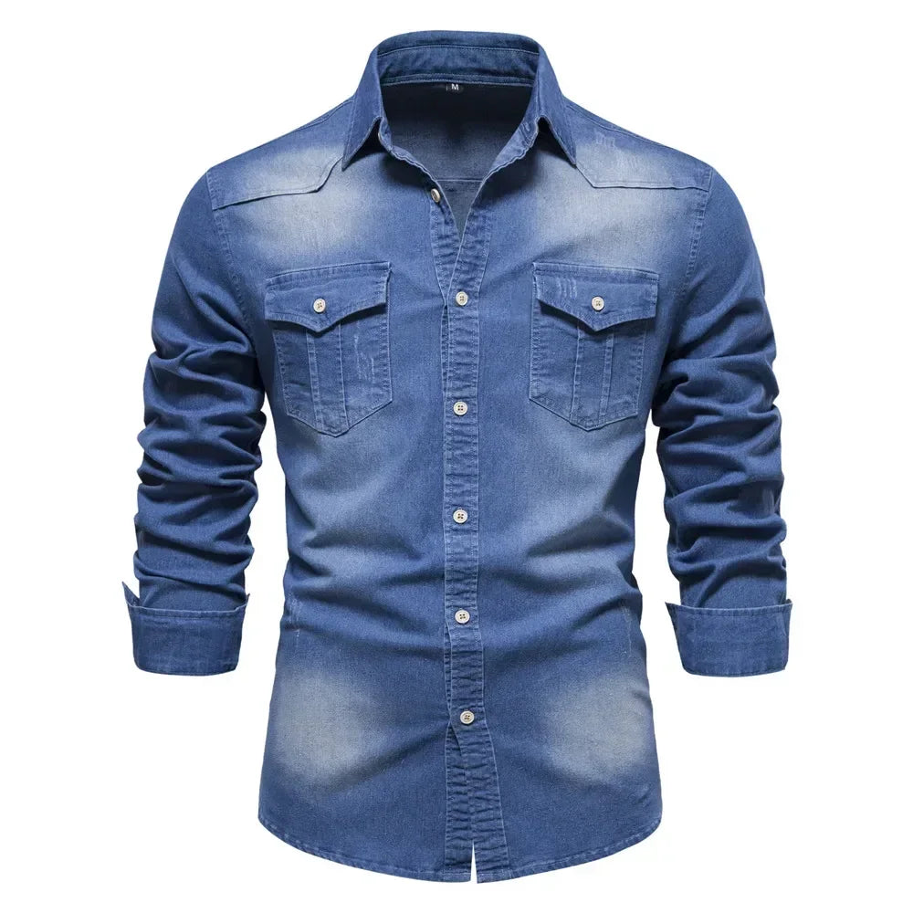 Drune | Baumwoll Denim Hemd