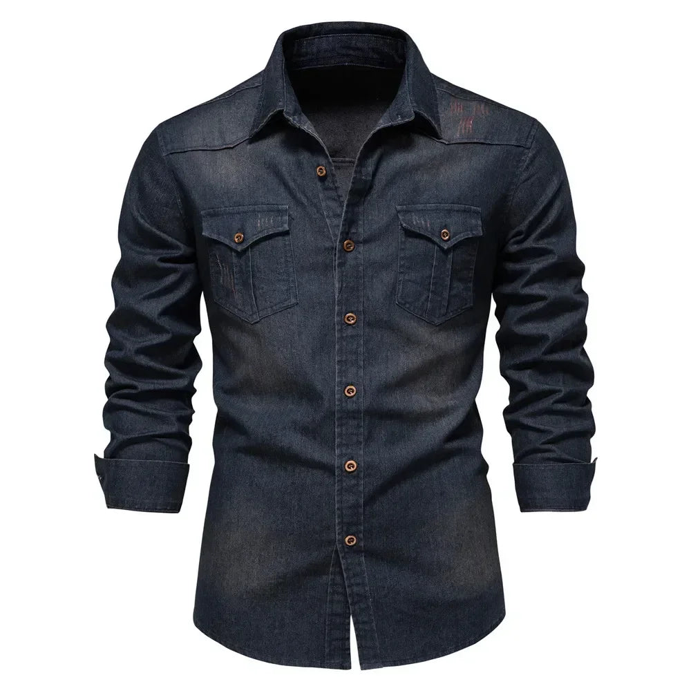 Drune | Baumwoll Denim Hemd