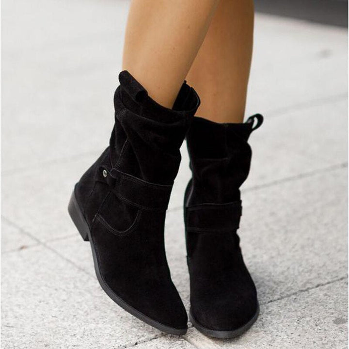 Drune | Komfort - Bequeme Wildleder-Stiefeletten mit niedrigem Absatz