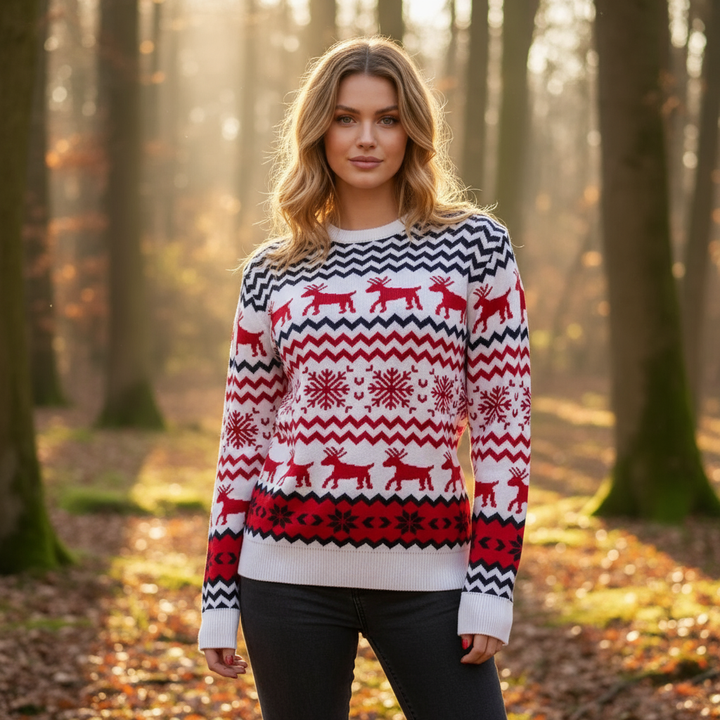 Drune | Weihnachtsstrickjacke Damen - Bequeme Passform