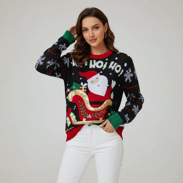 Drune | Damen - Fröhlicher Weihnachtsmann - Bequeme Passform