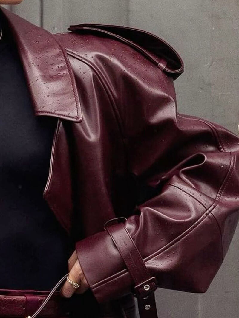 Drune | Kunstleder-Trenchcoat